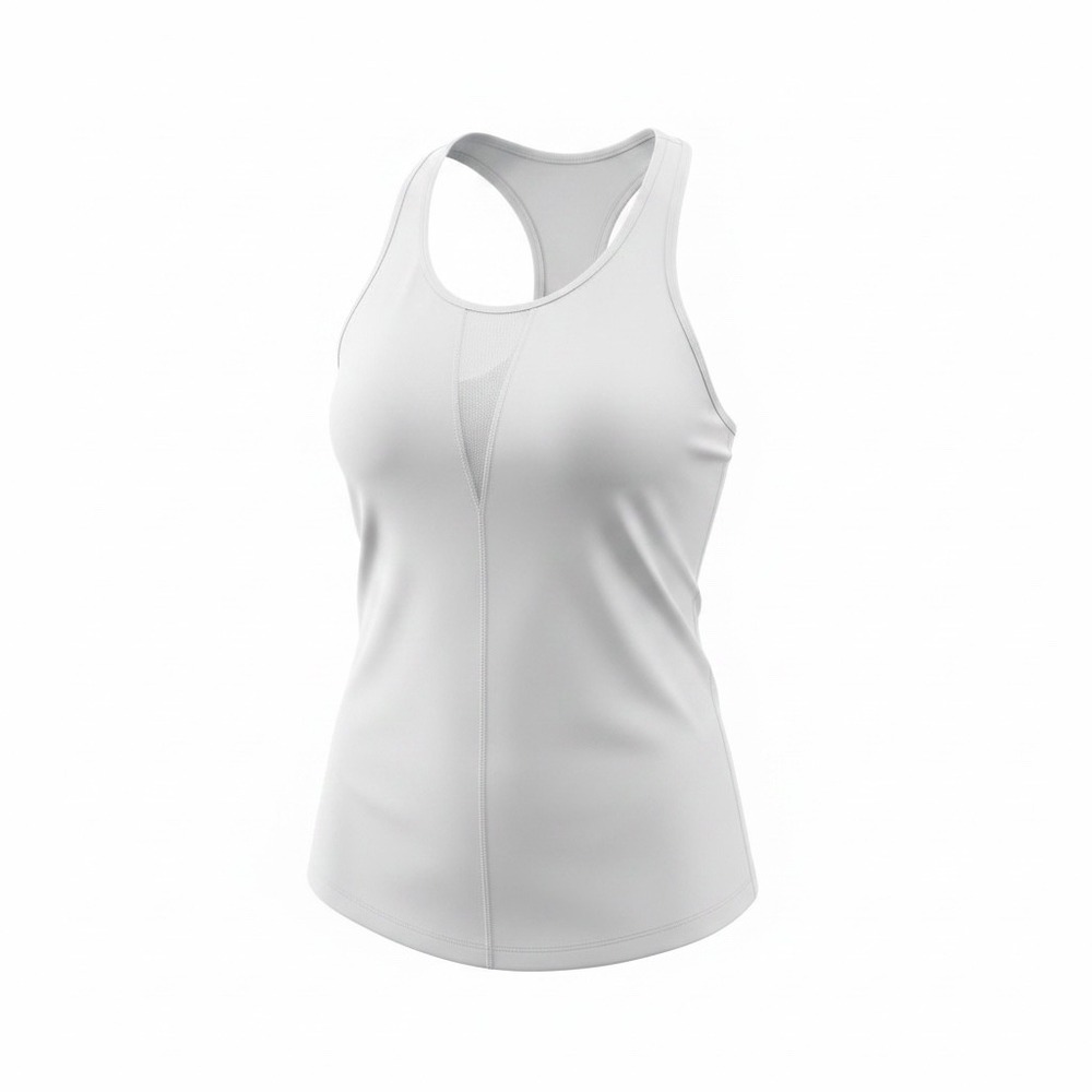 Zyia Active Tank Top Womens Small White Excellent Mesh Racerback Yoga Gym